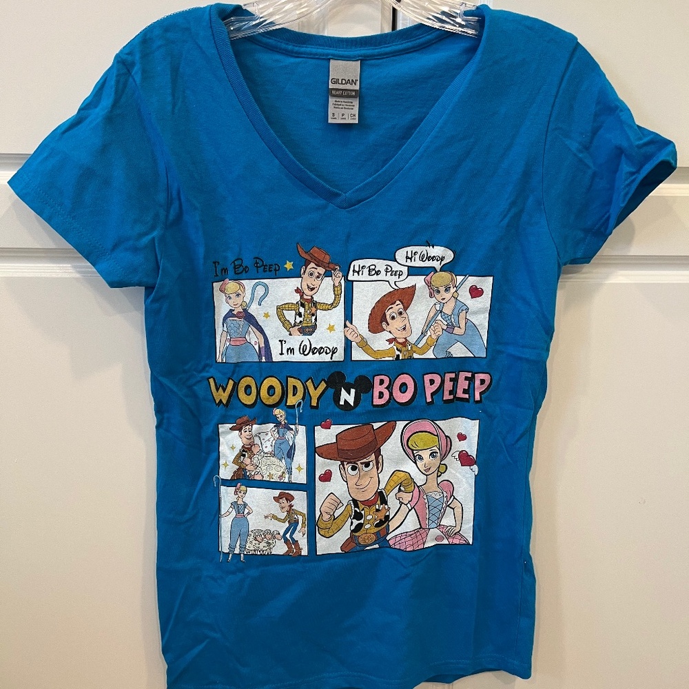 Pixar Woody & Bo Beep V-Neck Tee